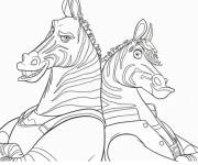 Coloriage Les z&egrave;bres de Zootopie 2 de Disney
