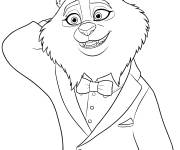 Coloriage Milton Lynxley de Zootopia 2
