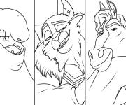 Coloriage Milton Lynxley et Maire Winddancer de Zooptopia 2