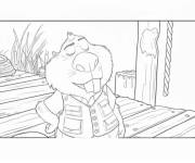 Coloriage Nibbles Maplestick du film Zootopie 2 de Disney