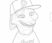 Coloriage Nick de Zootopia 2 portant une casquette