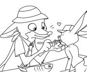 Coloriage Nick et Judy du film de Disney