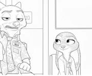 Coloriage Nick et son ami Judy