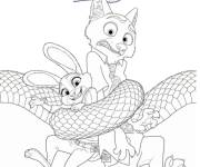 Coloriage Nick, Judy et Gary ensemble