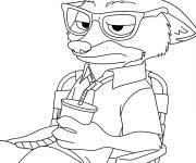 Coloriage Nick se d&eacute;tend