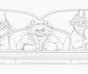 Coloriage Pawbert Lynxley de Zootopie 2