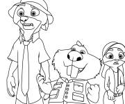 Coloriage Trois personnages de Zootopie 2
