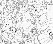 Coloriage Zootopie 2 de Disney sortie en 2025