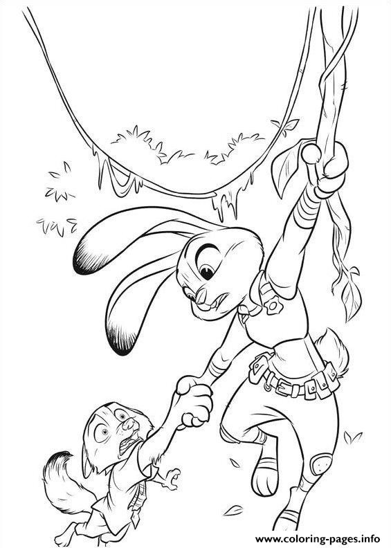 Coloriage Dessin facile Zootopie dessin gratuit à imprimer