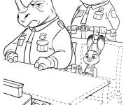 Coloriage Judy Hopps à l'école de police