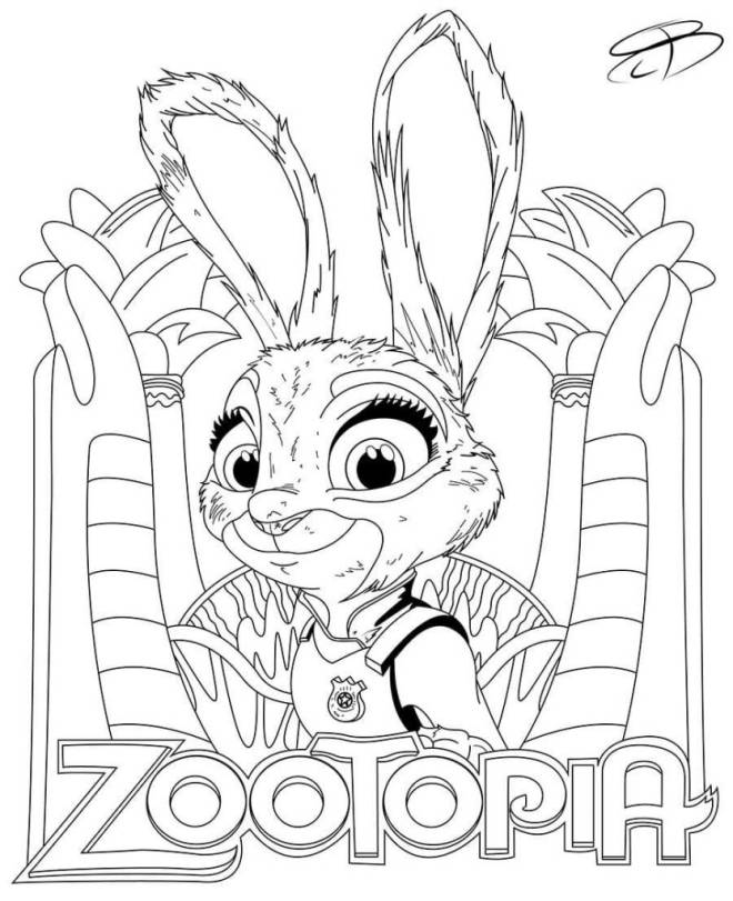 Coloriage et dessins gratuits Judy Hopps de Zootopia à imprimer