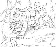 Coloriage et dessins gratuit Tigre Animaux de Zootopie à imprimer