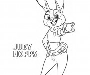 Coloriage et dessins gratuit Zootopie Judy Hopps à imprimer