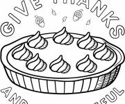Coloriage Aperçu de la tarte de l'action de grâce