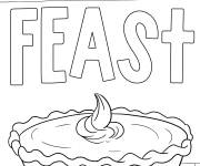 Coloriage Aujourd'hui, nous c&eacute;l&eacute;brons Thanksgiving