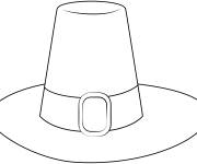Coloriage Chapeau de p&egrave;lerin pour le Thanksgiving