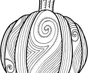 Coloriage Citrouille adulte pour Action De Gr&acirc;ce