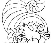 Coloriage Corne d'abondance d'Action de Grace en ligne ps