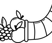 Coloriage Corne d'abondance &eacute;moji