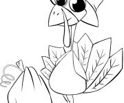 Coloriage Dinde et citrouille