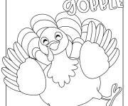 Coloriage Dindon glouglou