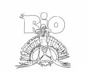 Coloriage et dessins gratuit Dine de l'action e gr&acirc;ce &agrave; Rio à imprimer