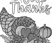 Coloriage Éléments à motifs pour Action de grâce