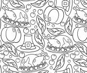 Coloriage Éléments de l'action de grâce pour les préscolaires