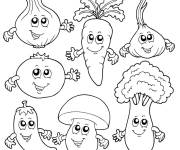 Coloriage L&eacute;gumes pour Action De Gr&acirc;ce