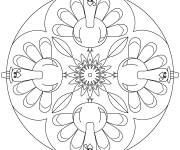 Coloriage Mandala de la f&ecirc;te Action de Grace