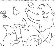 Coloriage Mod&egrave;le sur le th&egrave;me Action De Gr&acirc;ce