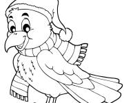 Coloriage Oiseau pendant l'Action De Gr&acirc;ce