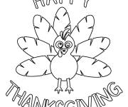 Coloriage Panneau Joyeux Thanksgiving