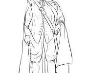 Coloriage Personnage William Bradford pour Thanksgiving