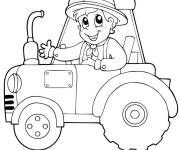 Coloriage Tracteur Action De Gr&acirc;ce