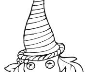 Coloriage et dessins gratuit Visage avec une corne d'abondance à imprimer