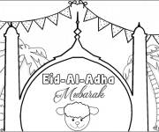 Coloriage A&iuml;d Adha Moubarak