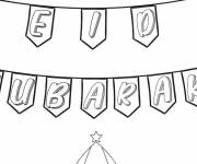 Coloriage et dessins gratuit A&iuml;d Moubarak en petite section à imprimer