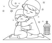 Coloriage A&iuml;d Moubarak pour les tout petits