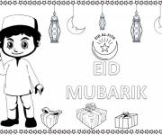 Coloriage Cadeaux de l'Eid fitr