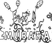 Coloriage C&eacute;l&eacute;brer l'eid islamique