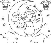 Coloriage Eid islamique Moubarak