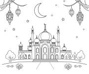 Coloriage Eid Moubarak de Idhha et fitr