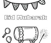 Coloriage et dessins gratuit El&eacute;ments de l'A&iuml;d Moubarak à imprimer