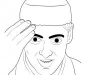 Coloriage Homme musulman pendant l'A&iuml;d Moubarak