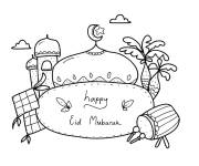 Coloriage Joyeux Eid