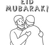 Coloriage Les musulmans f&ecirc;tent l'Eid