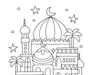 Coloriage Poster Eid Mubarek
