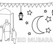 Coloriage et dessins gratuit Symboles de l'A&iuml;d Moubarak à imprimer