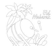 Coloriage Tambour &agrave; frapper pour l'aid